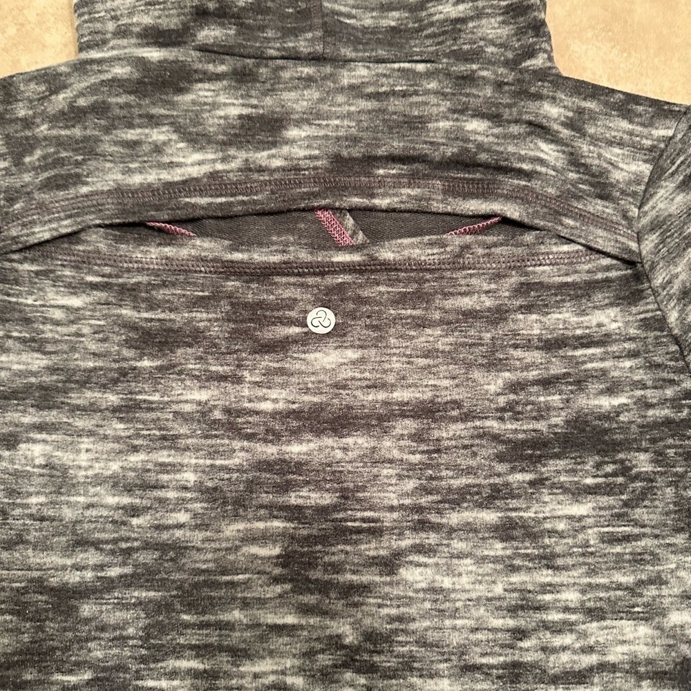 Zella Girl Grey Hooded Popover Sweater Cotton Blend Size 14-16 Girls - Picture 5 of 7
